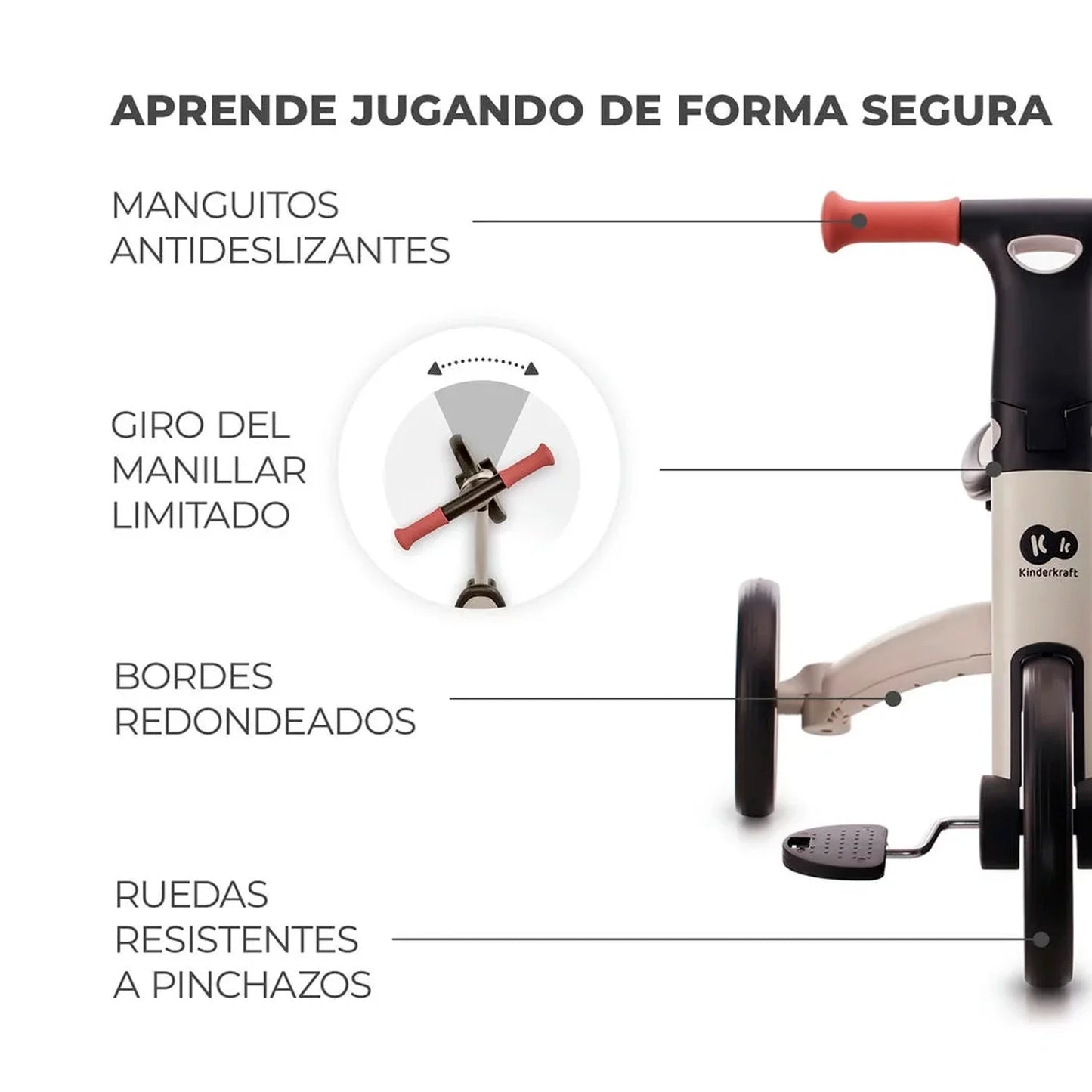 Triciclo 4Trike 3 en 1 Silver Grey KinderKraft