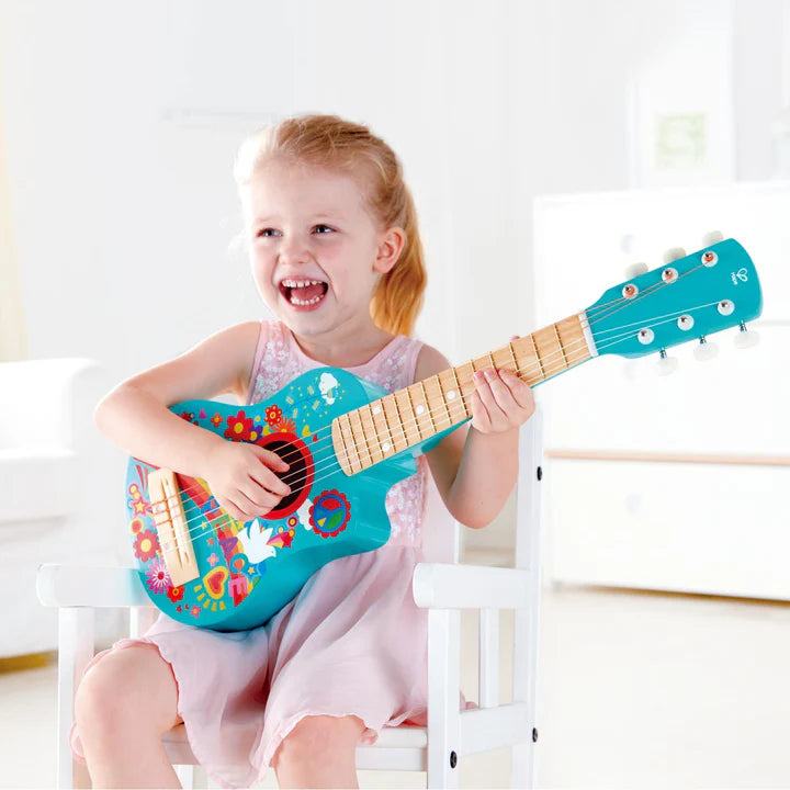 Guitarra con flores Hape