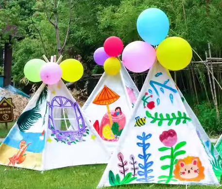 Carpa Tipi infantil para pintar