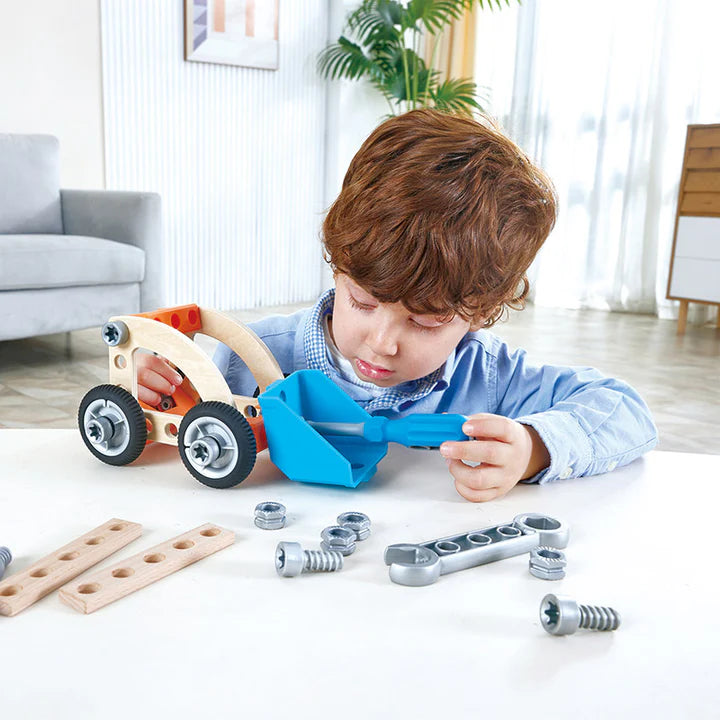 Set para construcción de autos Hape