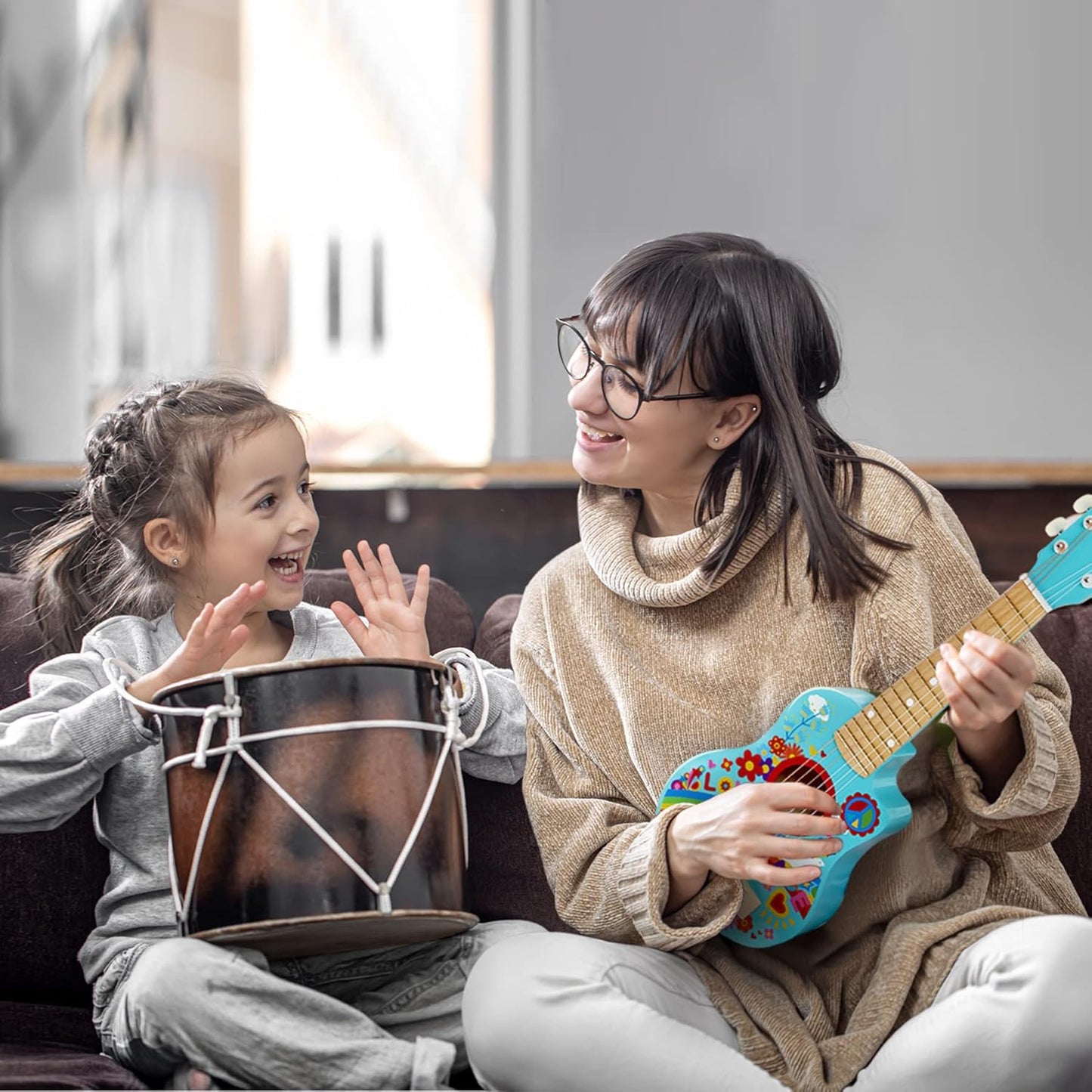 Guitarra con flores Hape