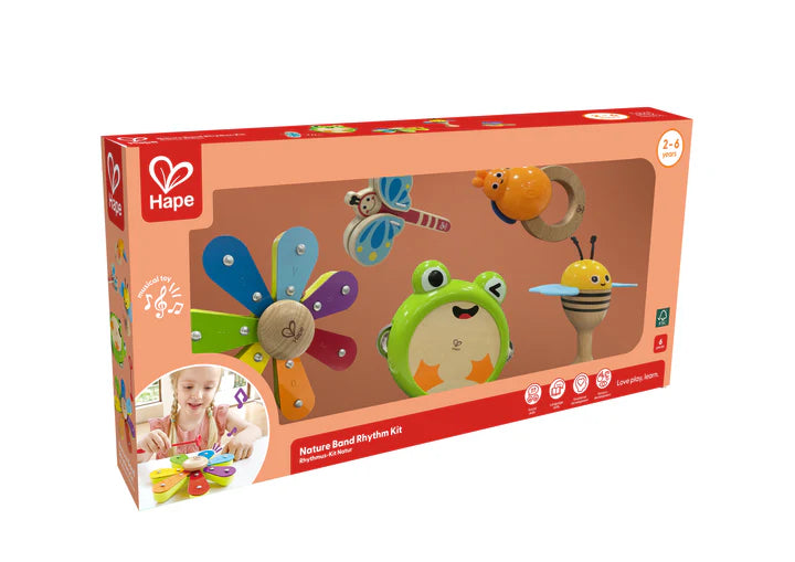 Kit rítmico de banda de la naturaleza Hape