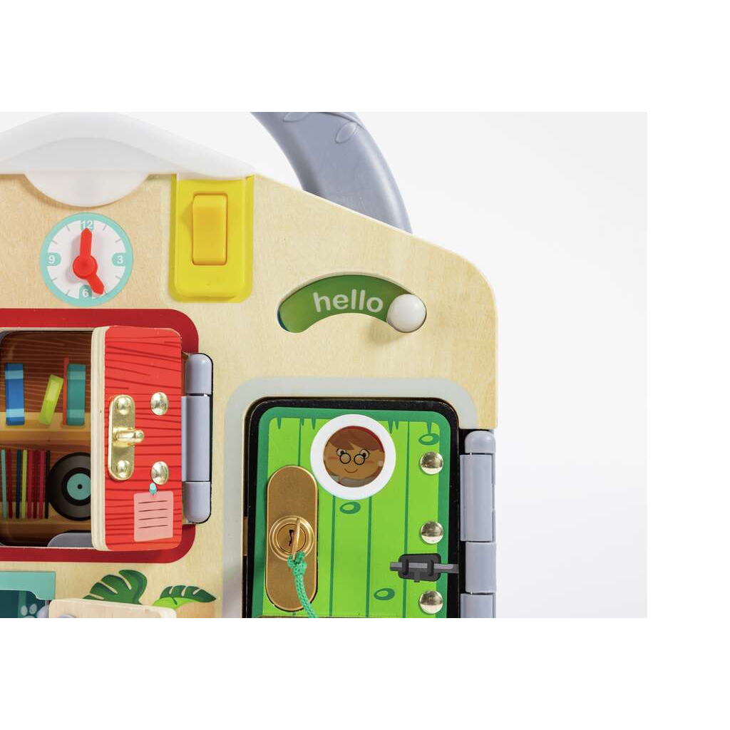 Tablero de juego cerraduras Hape