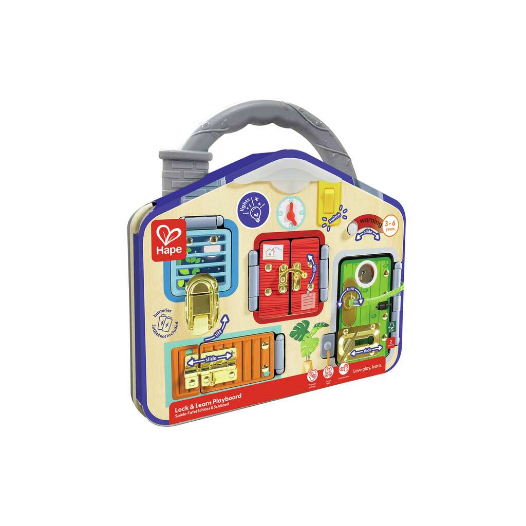 Tablero de juego cerraduras Hape
